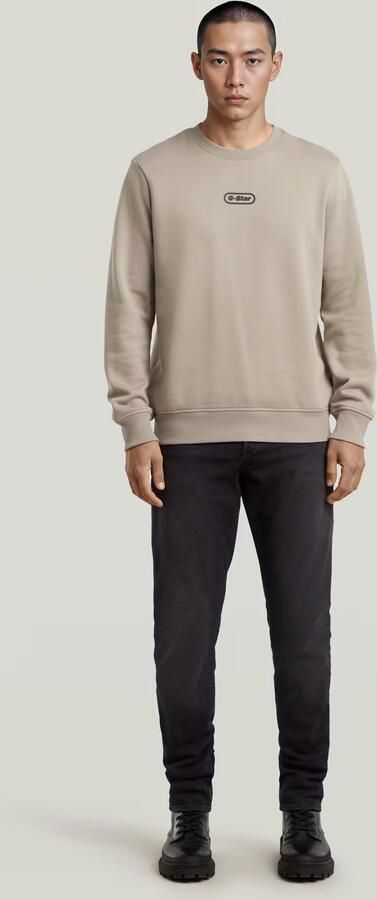 G-Star RAW Center Chest Logo Sweater Beige Heren - Foto 6