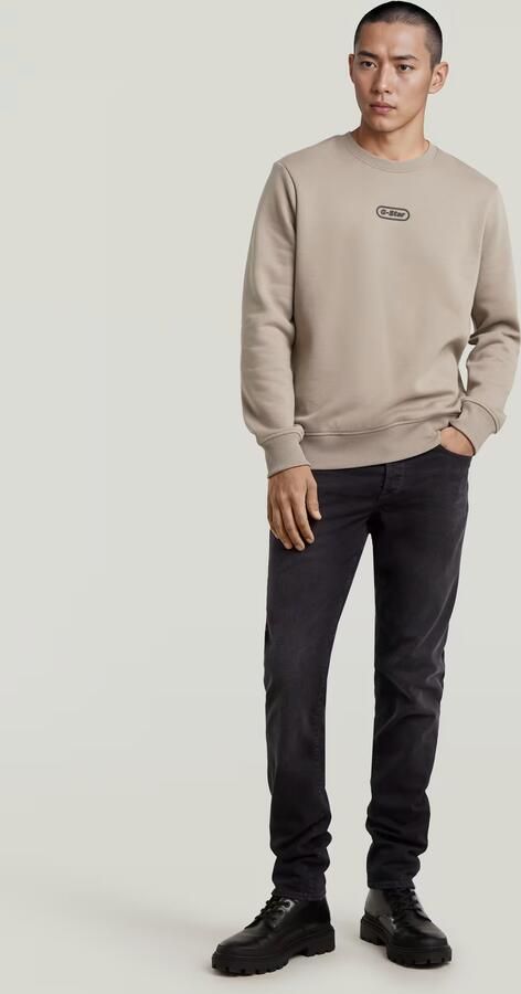 G-Star RAW Center Chest Logo Sweater Beige Heren - Foto 3