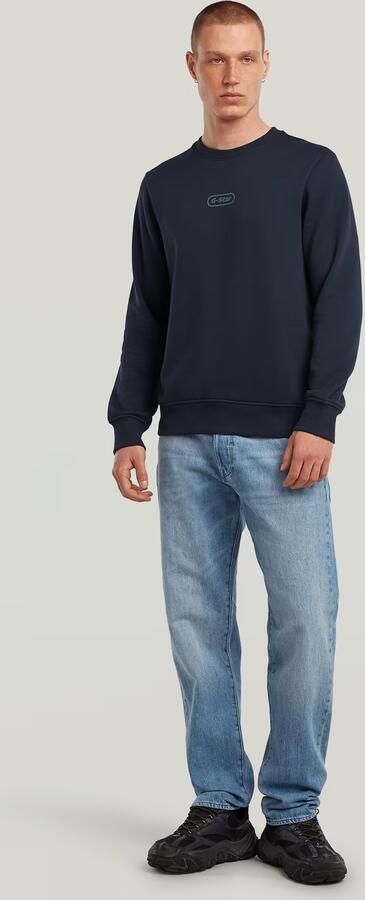 G-Star RAW Center Chest Logo Sweater Donkerblauw Heren - Foto 5
