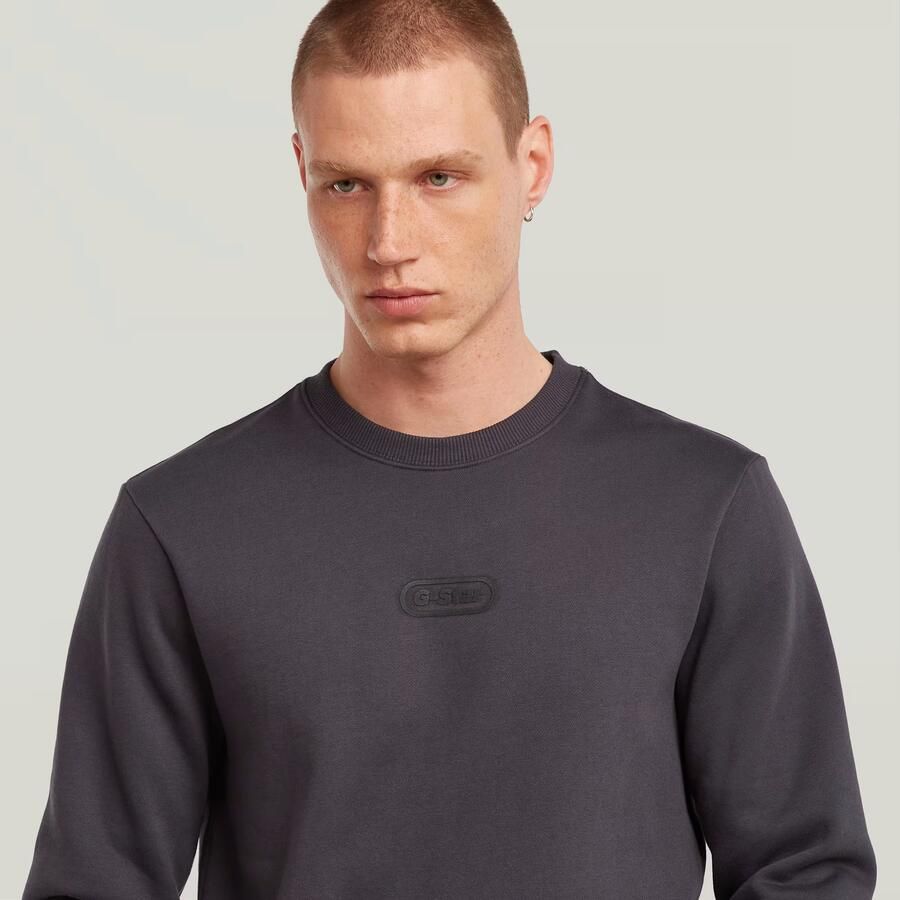 G-Star RAW Center Chest Logo Sweater Grijs Heren