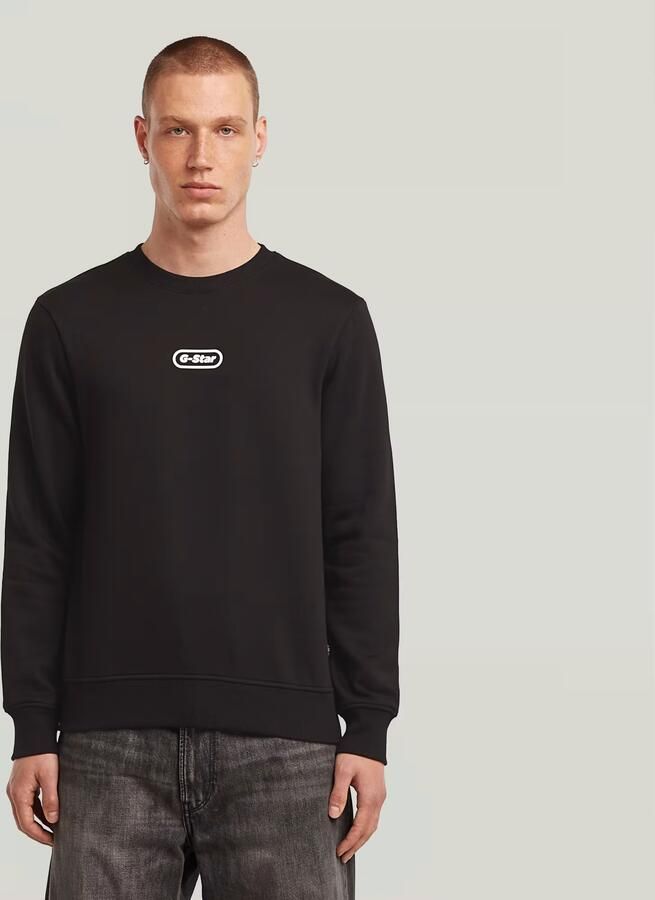 G-Star RAW Center Chest Logo Sweater Zwart Heren - Foto 7