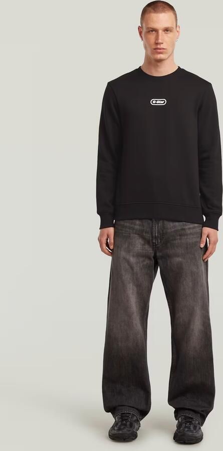 G-Star RAW Center Chest Logo Sweater Zwart Heren - Foto 5
