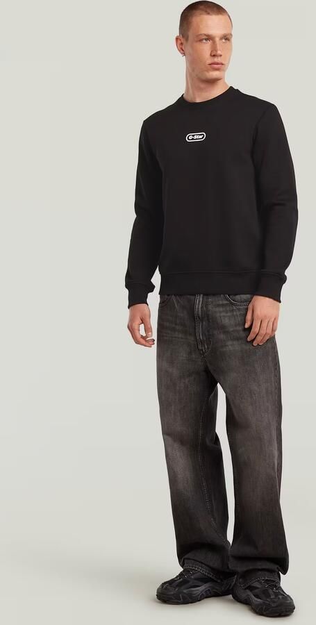 G-Star RAW Center Chest Logo Sweater Zwart Heren - Foto 4