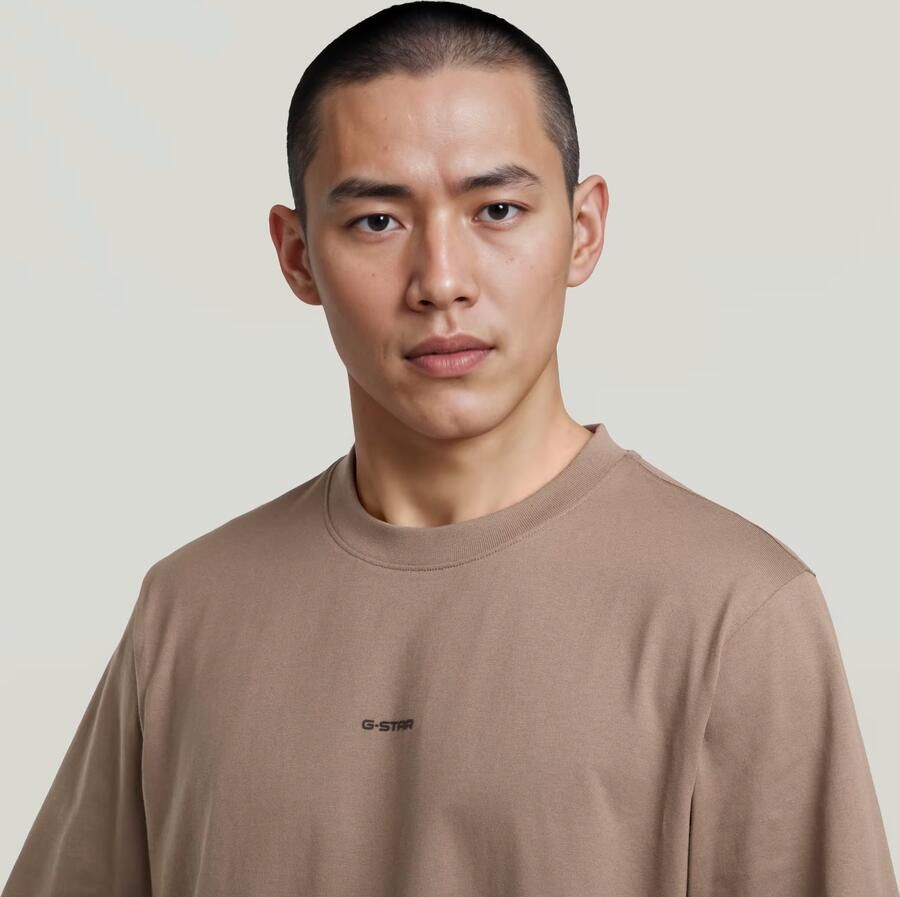 G-Star RAW Center Chest Logo T-shirt Bruin Heren