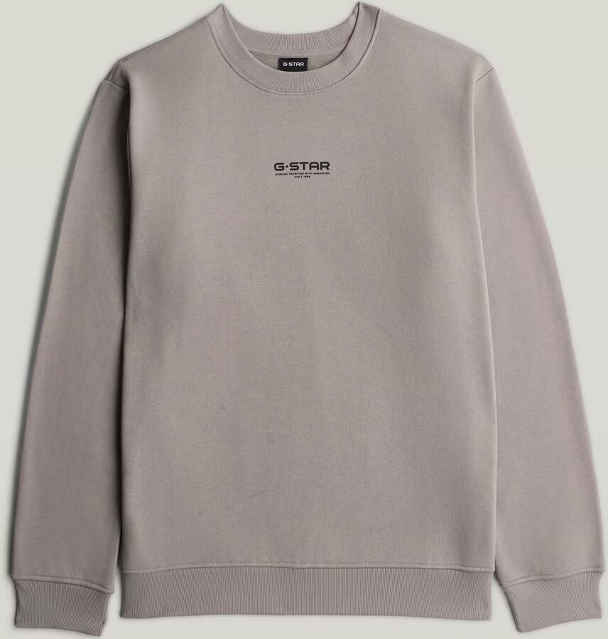 G-Star RAW Centre Chest Logo Sweater Beige Heren
