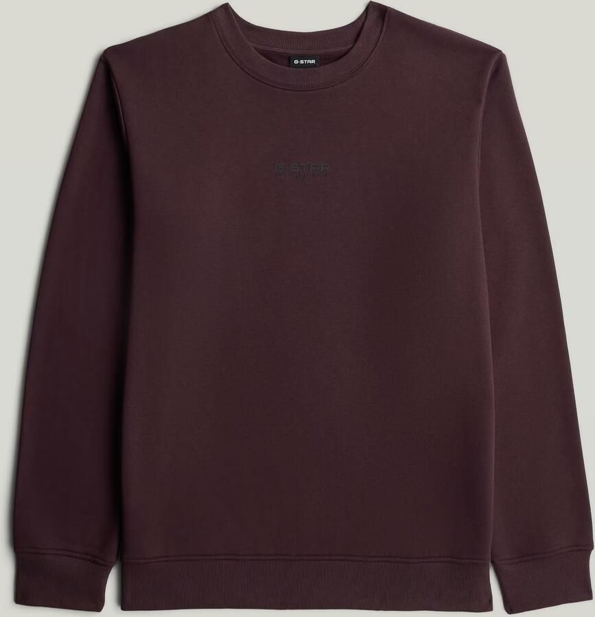 G-Star RAW Centre Chest Logo Sweater Paars Heren