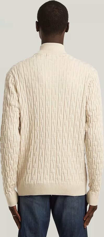 G-Star RAW Chain Structure Gebreid Vest Wit Heren - Foto 7