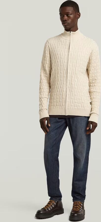 G-Star RAW Chain Structure Gebreid Vest Wit Heren - Foto 6