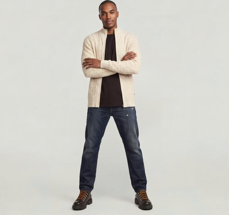 G-Star RAW Chain Structure Gebreid Vest Wit Heren - Foto 6