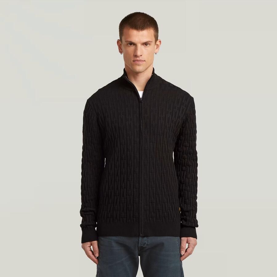 G-Star RAW Chain Structure Gebreid Vest Zwart Heren
