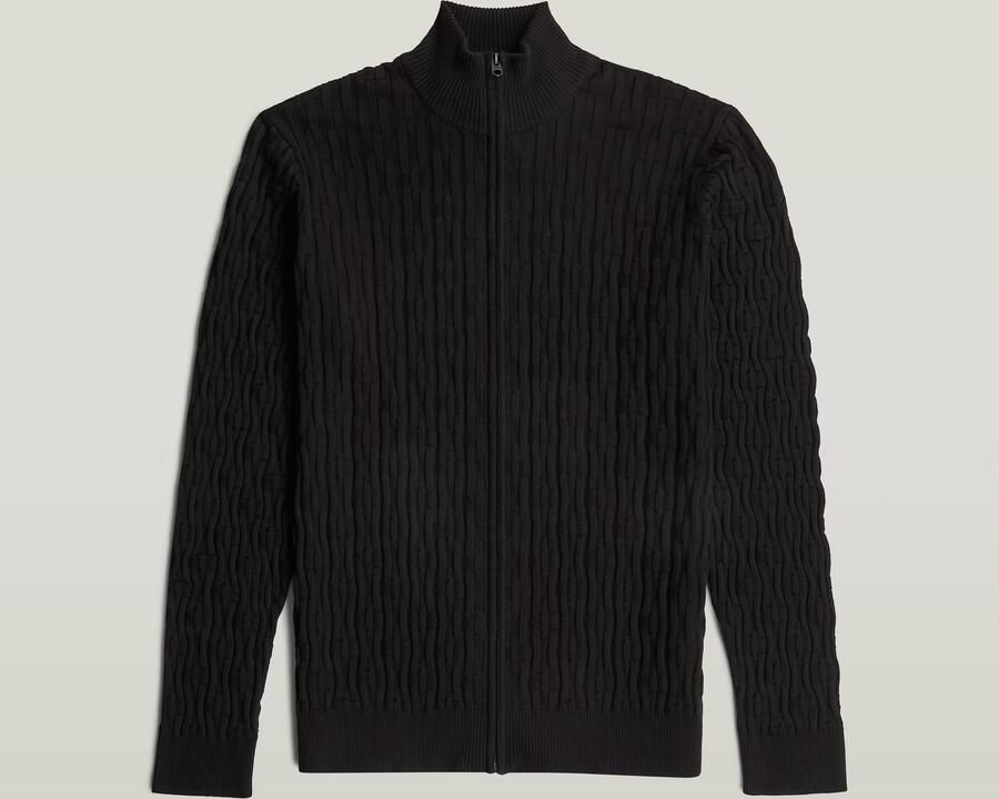 G-Star RAW Chain Structure Gebreid Vest Zwart Heren - Foto 4