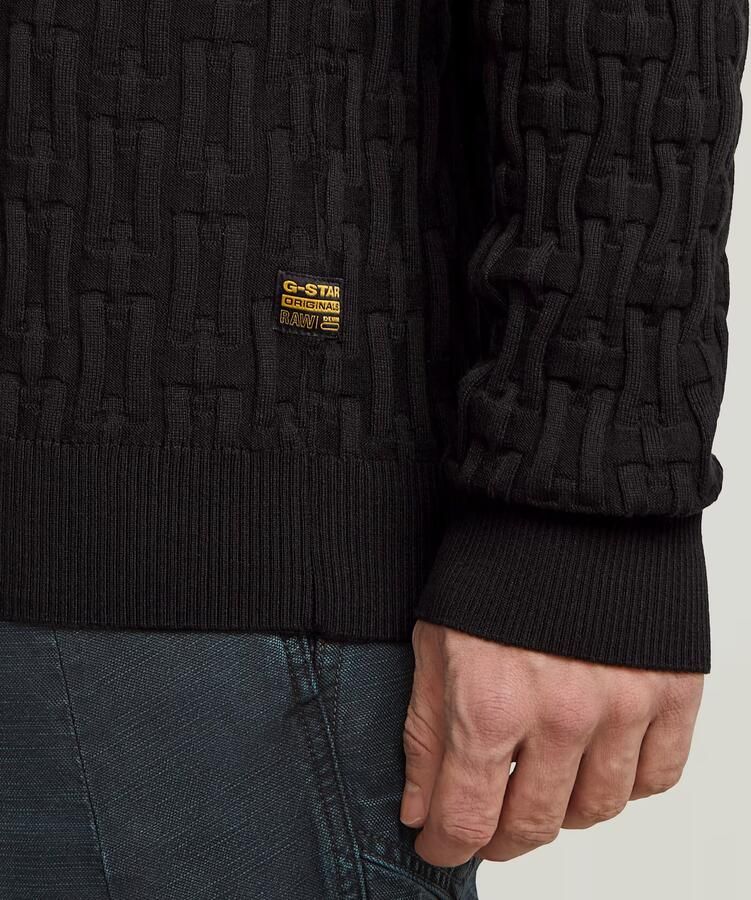 G-Star RAW Chain Structure Gebreid Vest Zwart Heren - Foto 3