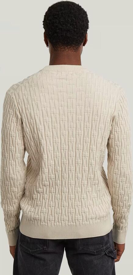 G-Star RAW Chain Structure Gebreide Trui Wit Heren - Foto 6