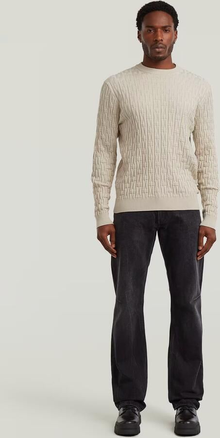 G-Star RAW Chain Structure Gebreide Trui Wit Heren - Foto 5