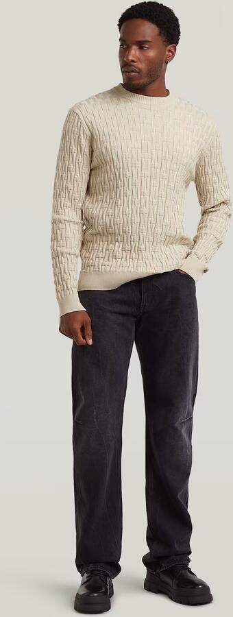 G-Star RAW Chain Structure Gebreide Trui Wit Heren - Foto 7
