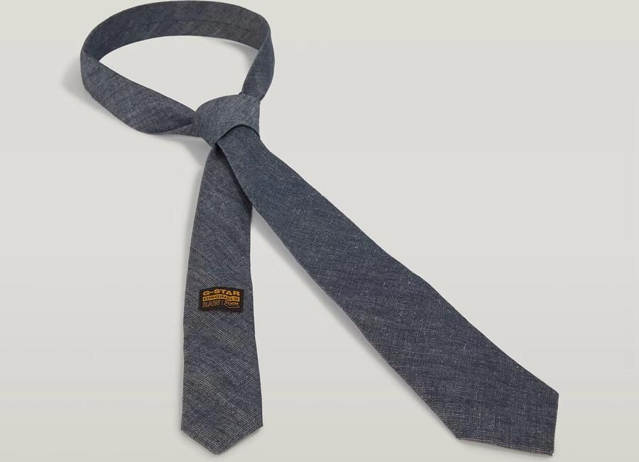 G-Star RAW Chambray Stropdas Donkerblauw Heren