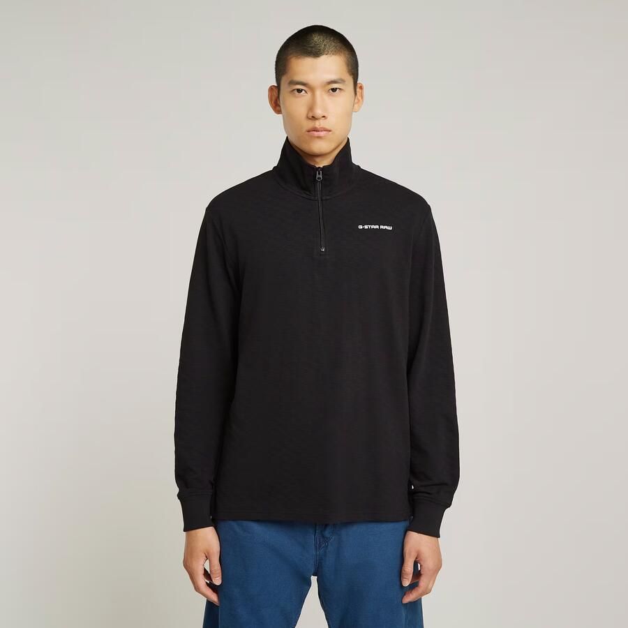 G-Star RAW Checquard Tweeter Half Zip Zwart Heren - Foto 7