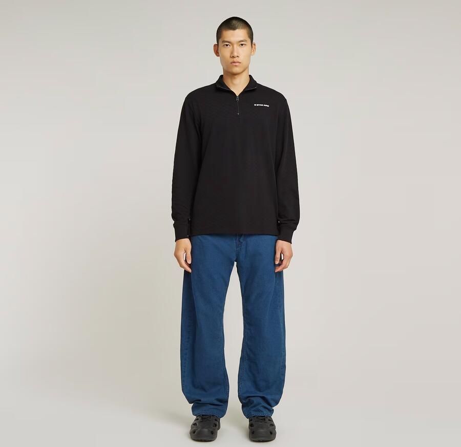 G-Star RAW Checquard Tweeter Half Zip Zwart Heren - Foto 4