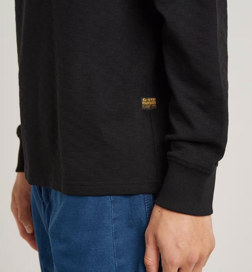 G-Star RAW Checquard Tweeter Half Zip Zwart Heren - Foto 5