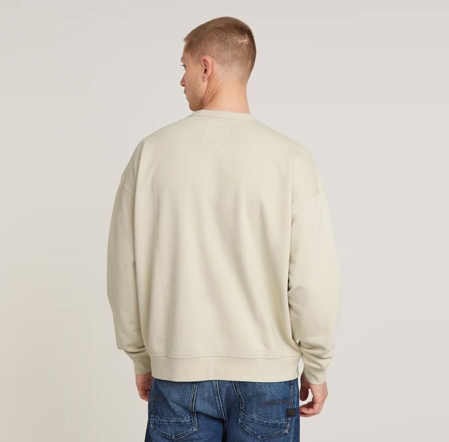 G-Star RAW Chenille G-Script Loose Sweater Wit Heren - Foto 7