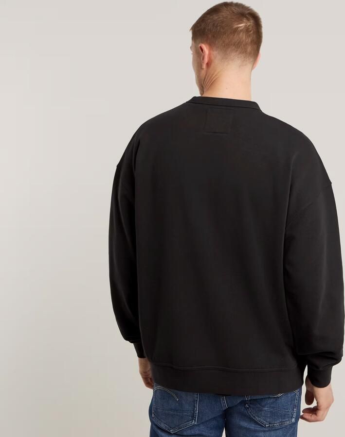G-Star RAW Chenille G-Script Loose Sweater Zwart Heren - Foto 5