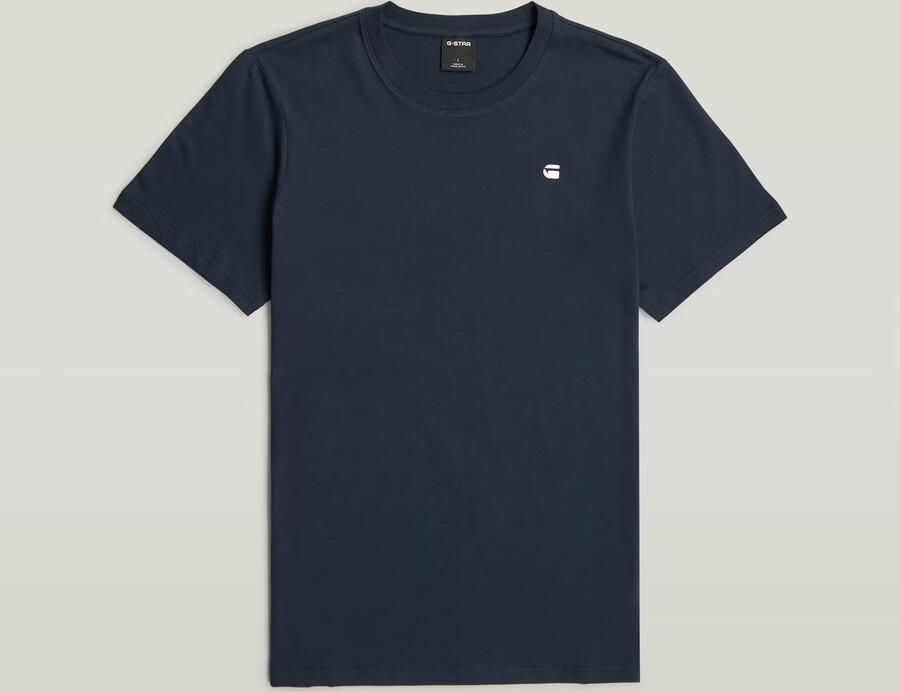 G-Star RAW Chest Logo Slim T-shirt Donkerblauw Heren