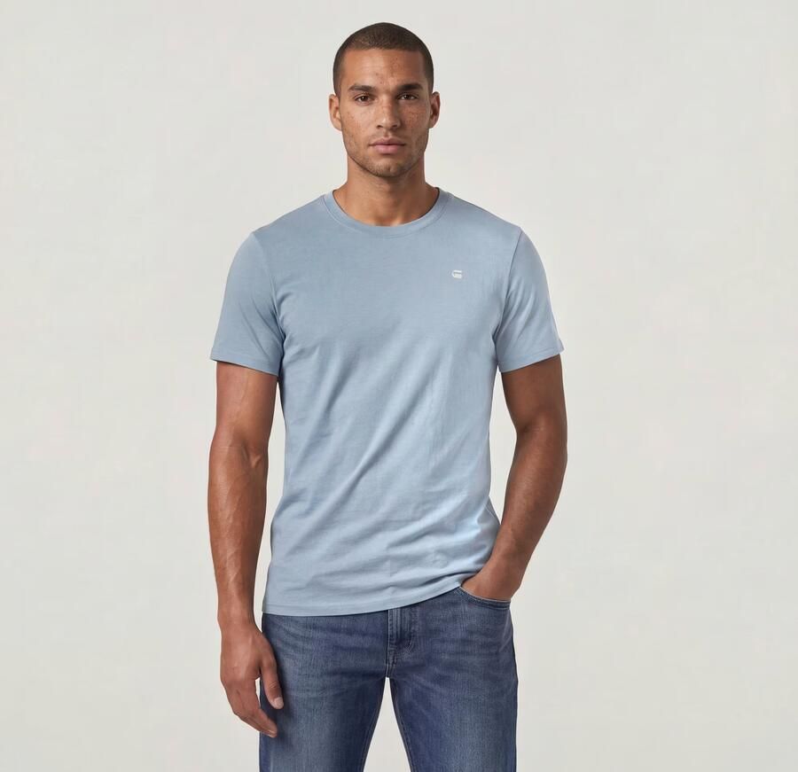 G-Star RAW Chest Logo Slim T-shirt Lichtblauw Heren - Foto 3