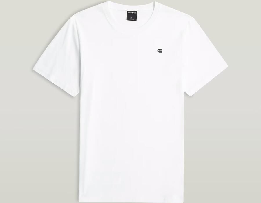 G-Star RAW Chest Logo Slim T-shirt Wit Heren