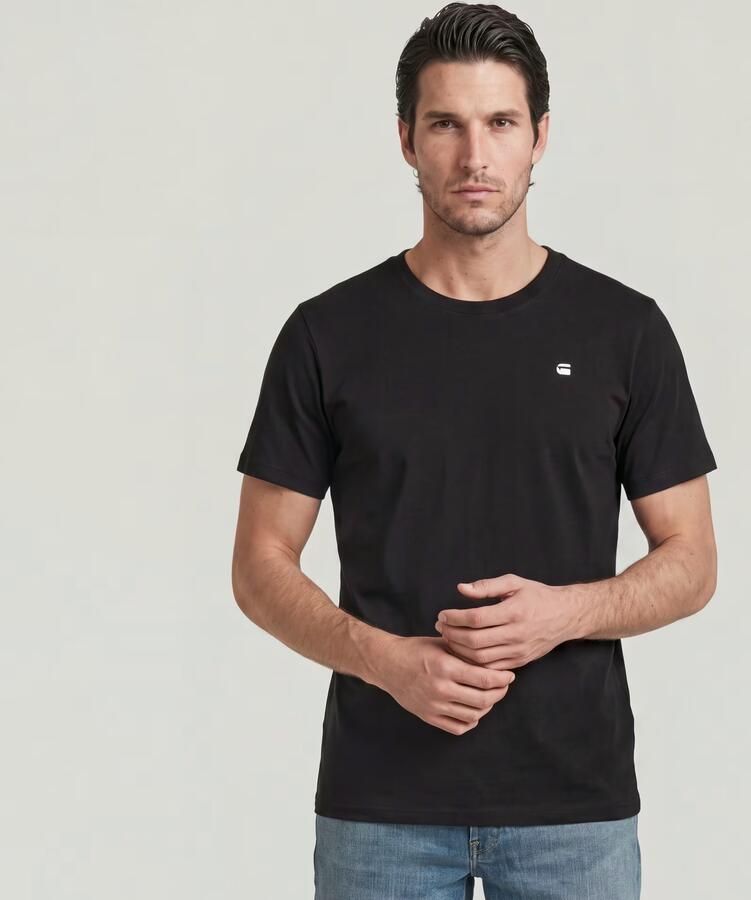 G-Star RAW Chest Logo Slim T-shirt Zwart Heren