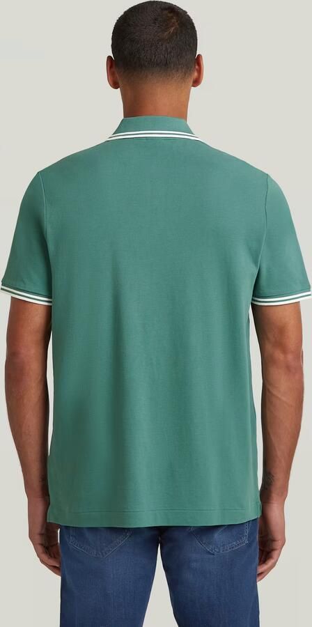 G-Star RAW Chest Logo Striped Polo Groen Heren - Foto 6