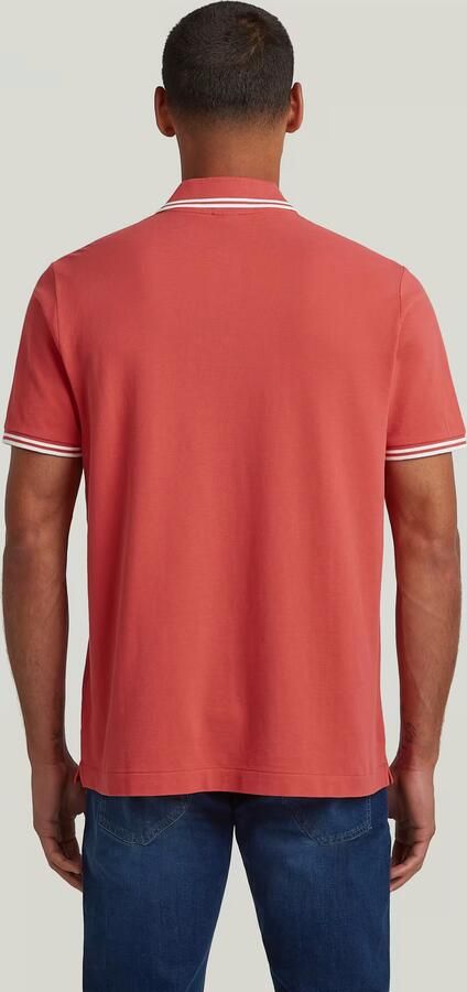 G-Star RAW Chest Logo Striped Polo Rood Heren - Foto 6