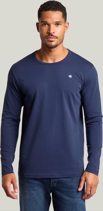 G-Star RAW Chest Logo T-Shirt Donkerblauw Heren