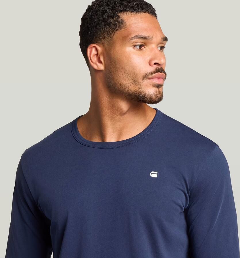 G-Star RAW Chest Logo T-Shirt Donkerblauw Heren - Foto 3