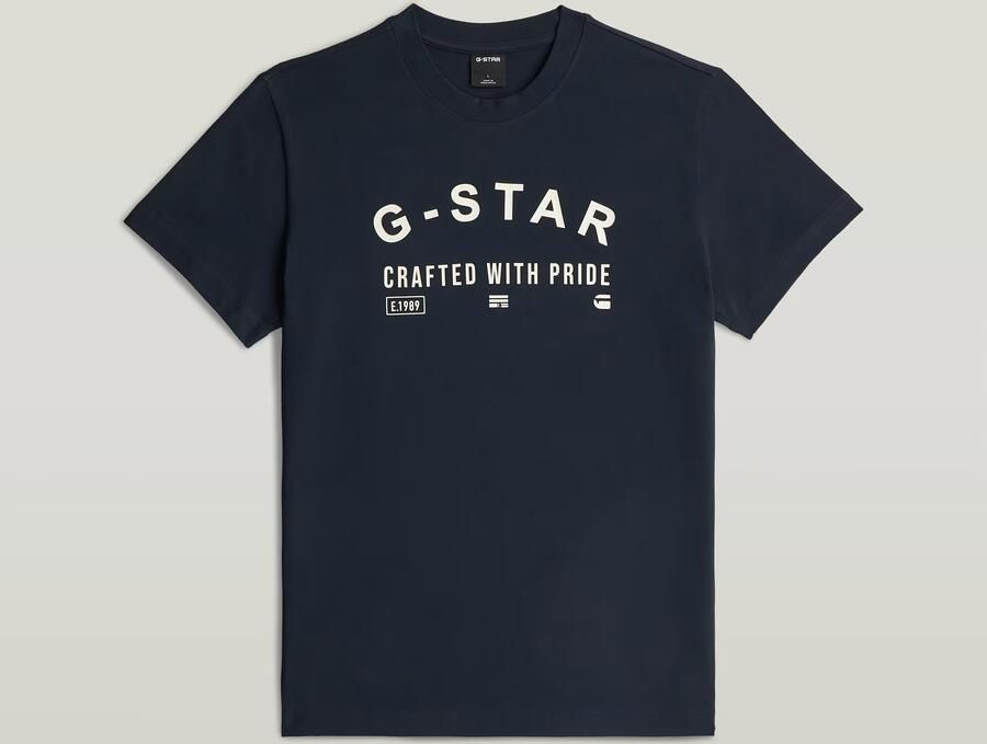 G-Star RAW Chest Logo T-Shirt Donkerblauw Heren