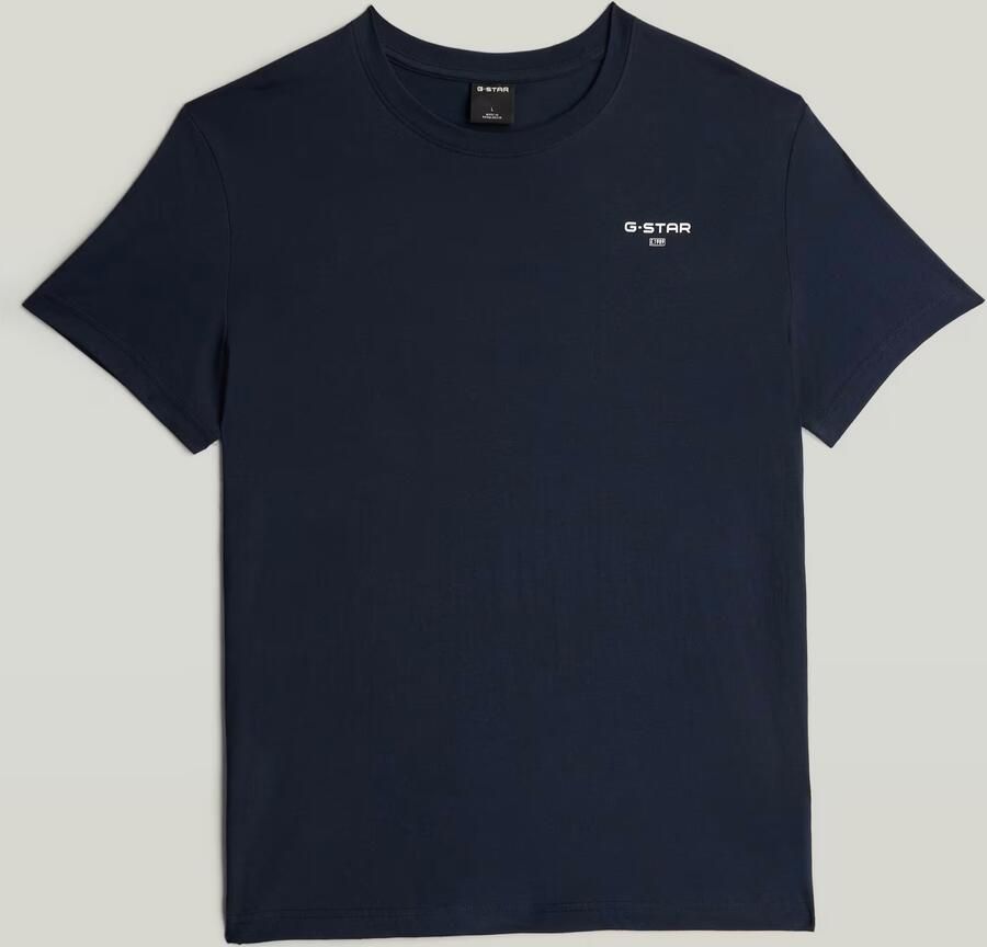 G-Star RAW Chest Logo T-Shirt Donkerblauw Heren