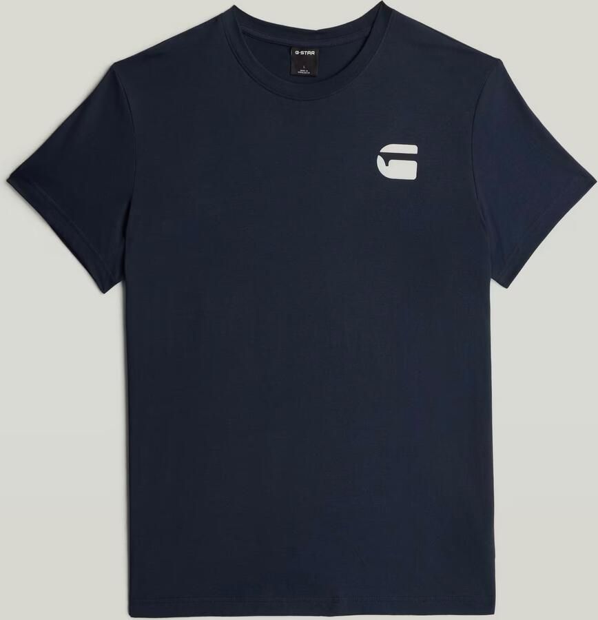 G-Star RAW Chest Logo T-Shirt Donkerblauw Heren - Foto 2