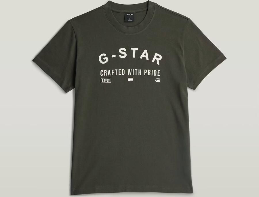 G-Star RAW Chest Logo T-Shirt Grijs Heren