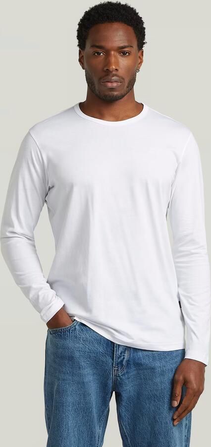 G-Star RAW Chest Logo T-shirt Wit Heren