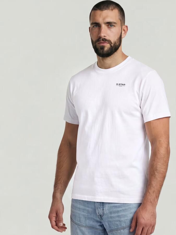 G-Star RAW Chest Logo T-Shirt Wit Heren
