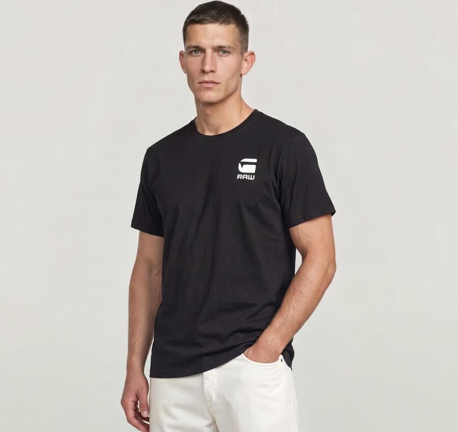 G-Star RAW Chest Logo T-Shirt Zwart Heren - Foto 4