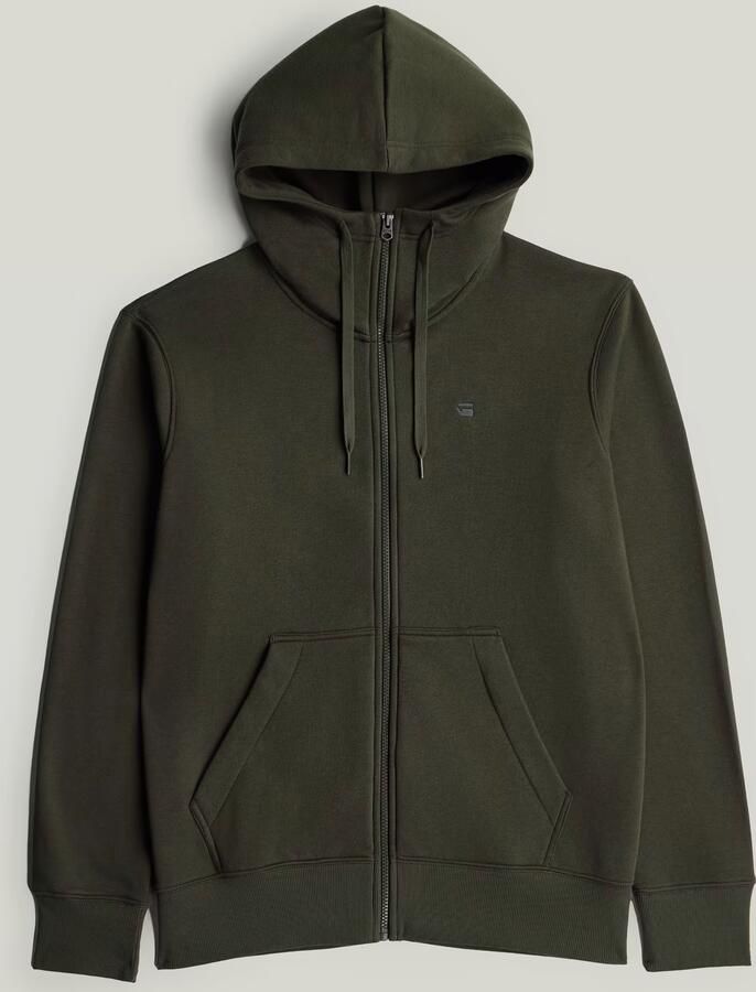 G-Star RAW Chest Logo Zip Hoodie Grijs Heren