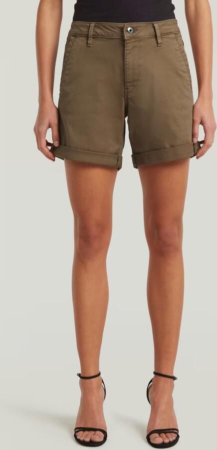 G-Star RAW Chino Boyfriend Short Bruin Dames