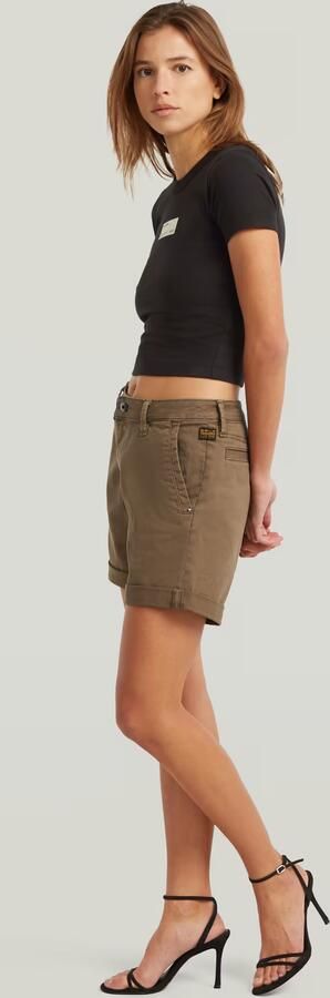 G-Star RAW Chino Boyfriend Short Bruin Dames - Foto 6