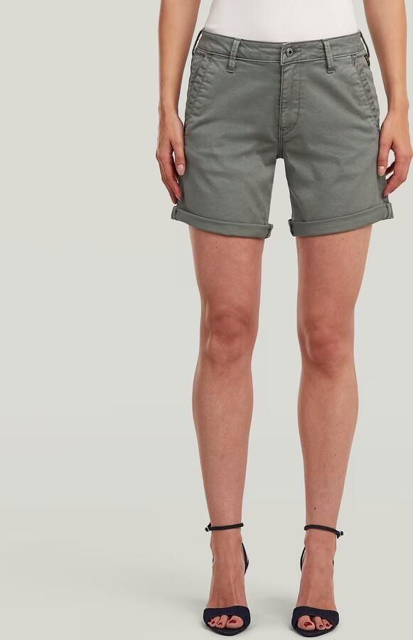 G-Star RAW Chino Boyfriend Short Groen Dames