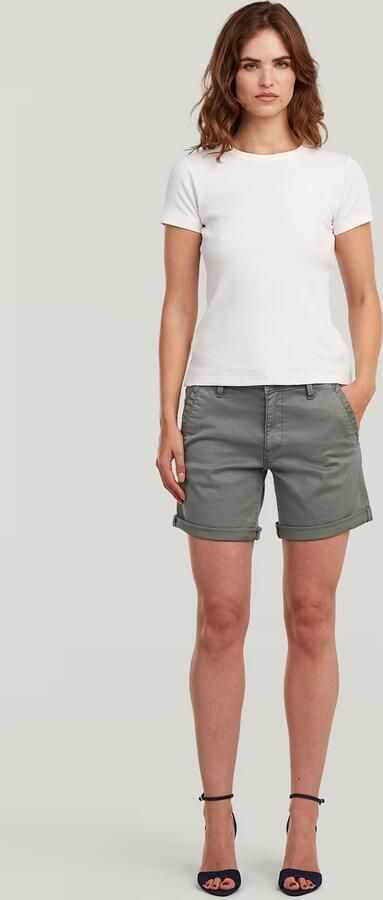 G-Star RAW Chino Boyfriend Short Groen Dames - Foto 6