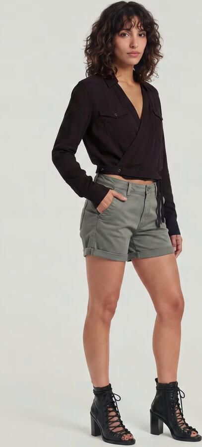 G-Star RAW Chino Boyfriend Short Groen Dames - Foto 6