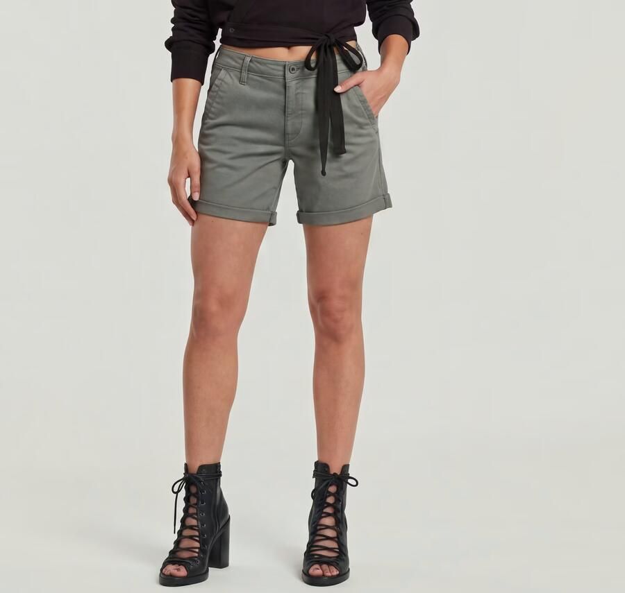 G-Star RAW Chino Boyfriend Short Groen Dames - Foto 4