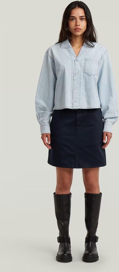 G-Star RAW Chino Rok Donkerblauw Dames - Foto 5