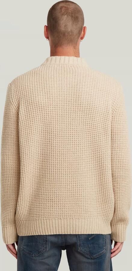 G-Star Raw Wollen pullover met structuurmotief model 'Chunky' - Foto 6