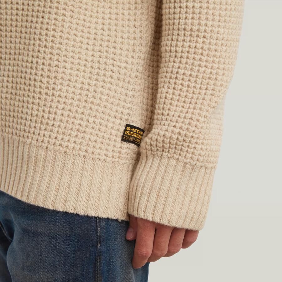 G-Star Raw Wollen pullover met structuurmotief model 'Chunky' - Foto 2